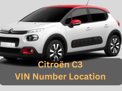 Citroën C3 VIN Location